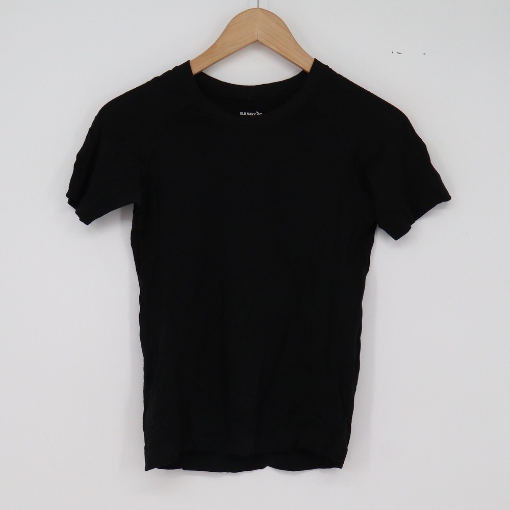 Old Navy Active T-Shirt Womens S Go-Dry Seamless Black Reflective Excellent